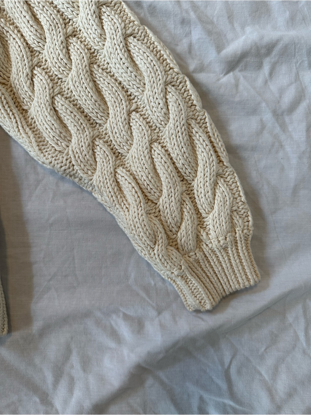 Sister Katie Julia Cable Knit Sweater In Natural Size S — image 6 of 8
